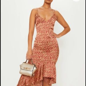 PrettyLittleThing Cheetah Dress Midi Sexy